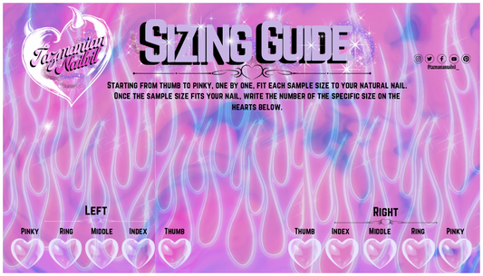 Press on Nail Sizing Kit